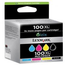 Pack Cartouches Lexmark 100XL - BK/C/M/Y