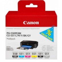 Multipack Canon PGI550/CLI551 pgbk/c/m/y/bk/gy (6 cartouche)