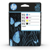 Cartouche Jet d'encre HP 912 (1 Noir + 1 Cyan + 1 Magenta + 1 Jaune) (*4) 6ZC74AE#301