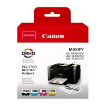 Canon PGI-1500 BK/C/M/Y Original Noir, Cyan, Magenta, Jaune Multipack