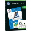 Pack de 3 cartouche jet d'encre HP 933xl (Cyan/magenta/jaune) + papier (600 pages)