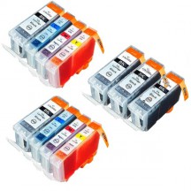 Multipack compatible Canon BCI3XX (11 cartouches)