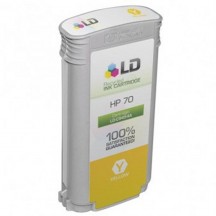 Cartouche compatible HP 70 - Jaune (130 ml)