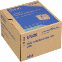 Toner Epson C13S050608 - Cyan (7.500 pages) - Pack 2 toners