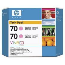 Twin Pack HP 70 - Magenta clair (130ml - Pack 2)