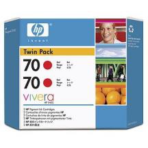 Twin Pack HP 70 - Rouge (130ml - Pack 2)
