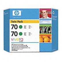 Twin Pack HP 70 - Vert (130ml - Pack 2)