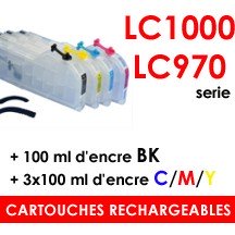 Cartouches rechargeables Brother LC1000 LC970