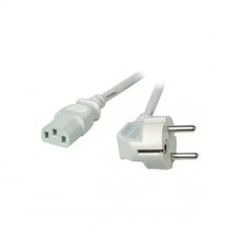 Cble d'alimentation CEE7/7 90 - C13 180, Gris, 2 m, 3 x 0.75 mm