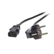 Cble d'alimentation CEE7/7 90 - C13 180, Noir 5,0 m, 3 x 1,00 mm