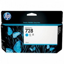 hewlett packard cartouche jet d'encre cyan 728 130ml designjet/t730/t830