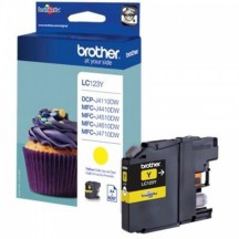 Cartouche Brother LC123Y LC-123Y - Jaune (600 pages)