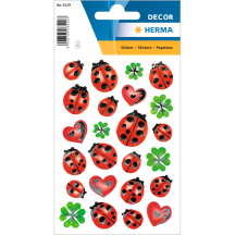 HERMA Sticker DECOR "coccinelle argente"