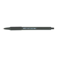 BIC stylo  bille rtractable Soft Feel Clic grip, bleu