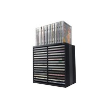 Fellowes Rack CD/DVD Spring, noir, pour 30 CD en bote Jewel