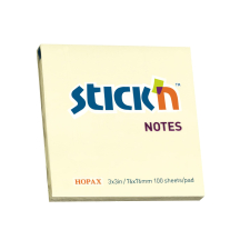 Kores Notes repositionnables "jaune", 75 x 75 mm, uni, jaune