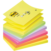 3M bloc Z Notes adhsives Post-it,127 x 76 mm, en 6 couleurs