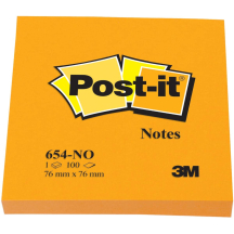 3M Post-it bloc-notes, orange Non,76 x 76 mm,