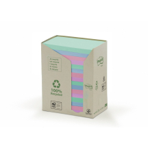 Post-it bloc-notes adhésifs recyclé, 127 x  76 mm, 6 couleur