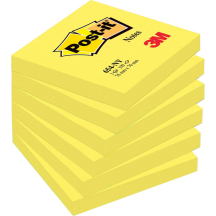 3M Post-it bloc-Notes, jaune non, 76 x 76 mm,