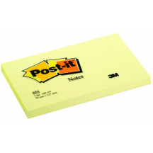 3M Post-it Bloc-notes , jaune non, 127 x 76 mm,