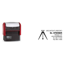 COLOP Tampon encreur Printer 50, 7 lignes, avec bon d'achat