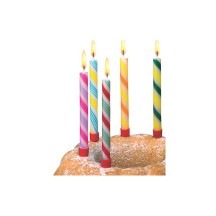 SUSY CARD bougies d'anniversaire "canne de bonbons",en cire,