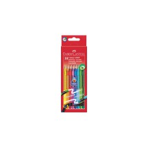 FABER-CASTELL Crayons de couleur gommable avec grip, tui