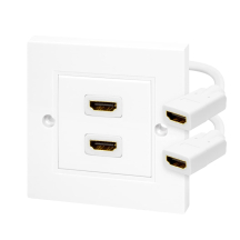 LogiLink Bote de raccordement, 2 x HDMI, blind, blanc