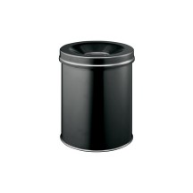 Corbeille à papier DURABLE SAFE, ronde, 15 litres, noire