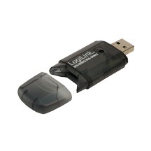 LogiLink Mini Lecteur de cartes USB2.0,pourSD/MMC,anthracite