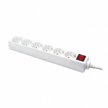 LogiLink LPS202 Multiprises Plug EU avec Commutateur On-Off 6 Prises + Cble 1,50 m Blanc