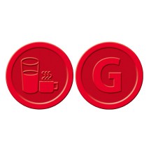 sigel Wertmarken ´Getränke´, aus Kunststoff, rot