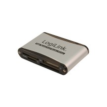 LogiLink lecteur de carte USB 2.0, tout en 1, argent / noir