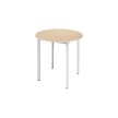 SODEMATUB Table universelle 80ROHA, rond, 800 mm, htre/alu