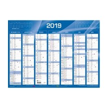 QUO VADIS Calendrier de banque bleu 2023, 135 x 180 mm