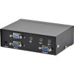 DIGITUS Commutateur VGA, 2 ports, 250 MHz, boÃ®tier en mÃ©tal,
