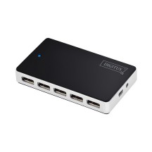 DIGITUS Hub USB 2.0, 10 ports, noir