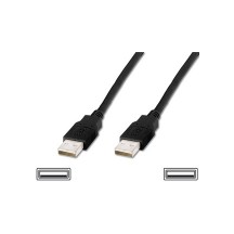 DIGITUS cble de connexion USB 2.0 PREMIUM, USB A-USB A 1,8m