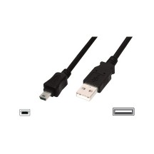 DIGITUS mini cble USB 2.0, USB-A - mini USB-B de 5 broches,