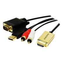 LogiLink Convertisseur HDMI vers VGA/audio, 2 m, noir