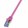 LogiLink PrimeLine Cble rseau Cat6A S/FTP AWG26 PIMF LSZH 0,25 m Rose