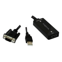 LogiLink Convertisseur VGA vers HDMI, 0,2 m, noir