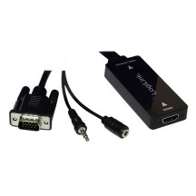 LogiLink Convertisseur HDMI vers VGA/audio, 0,2 m, noir