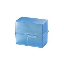 HAN Boîte à fiches, A6 paysage, plastique, bleu