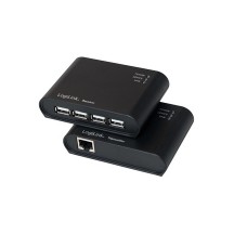 LogiLink Kit Extender USB 2.0, avec hub USB 4 ports