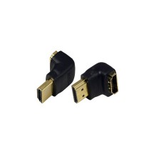 LogiLink adaptateur, HDMI femelle - mle, coud  90 degrs