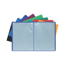 EXACOMPTA Protge-documents, A4, PP, 20 pochettes, bleu