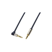 LogiLink Câble audio, 2 x jack mâle 3,5 mm, 1,5 m, coudé