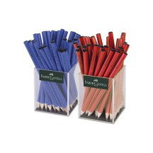 FABER-CASTELL Crayon Jumbo GRIP rouge/bleu, carquois